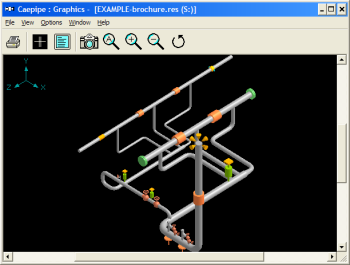 caepipe graphics window displaying centered, rendered brochure model 