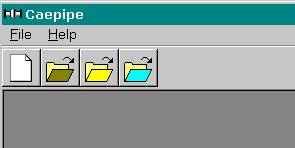caepipe main program window open file icon