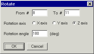 caepipe rotating a model example dialog window image