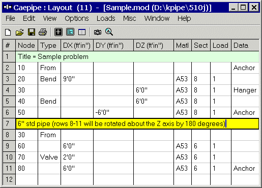 caepipe rotating a model example layout window image