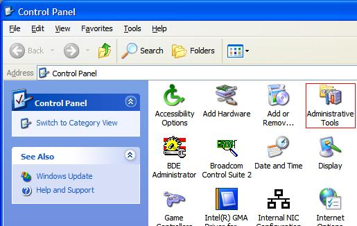 caepipe troubleshoot spn service restart instructions control panel with admin tools selected image