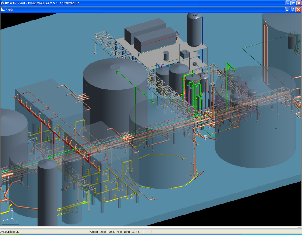 Closer view of Tank Farm Area Piping