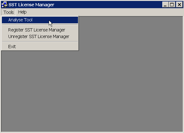 SST License Manager Analyse Tool