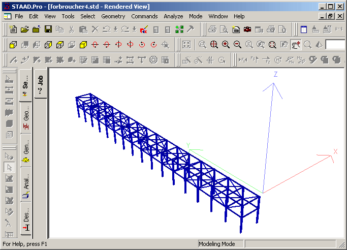 sst cadmatic to staadpro analysis model as seen in staad pro after conversion graphic image 6