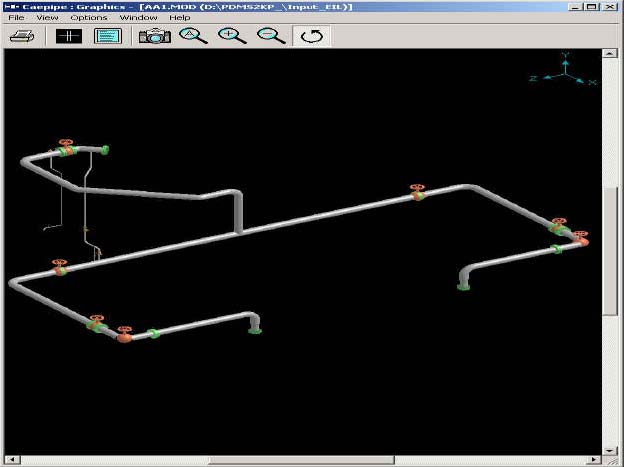 sst translator pdms to caepipe model as seen after conversion to caepipe graphic image 4