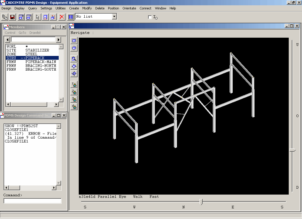 sst translator pdms to staad.pro structural model as seen in pdms graphic image 6