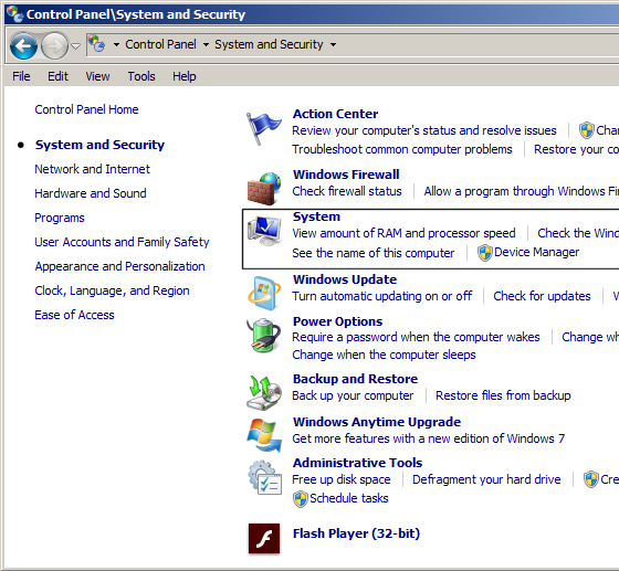 caepipe sstlm troubleshooting windows 7 control system security screen with system selected