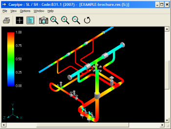 caepipe graphics window displaying SL / SH brochure model 