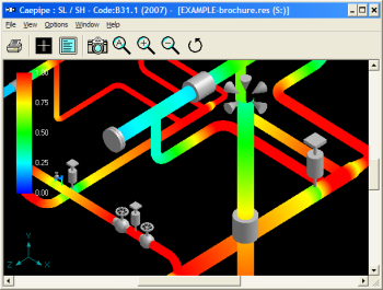 caepipe graphics window displaying zoomed SL / SH brochure model 