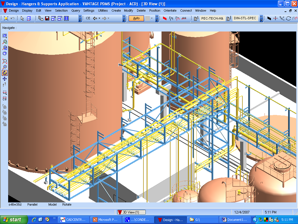 Closer view of the Tank Farm Area