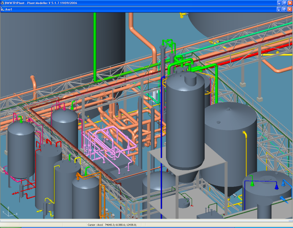 Closer view of Tank Farm Area Piping