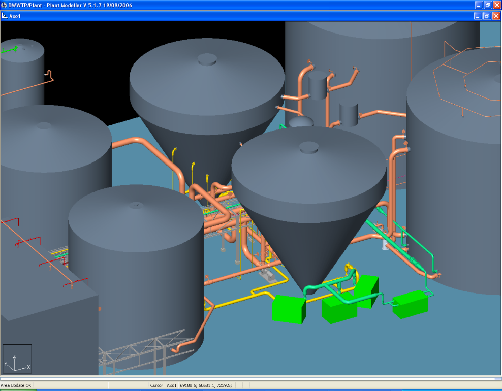 Closer view of Tank Farm Area Piping