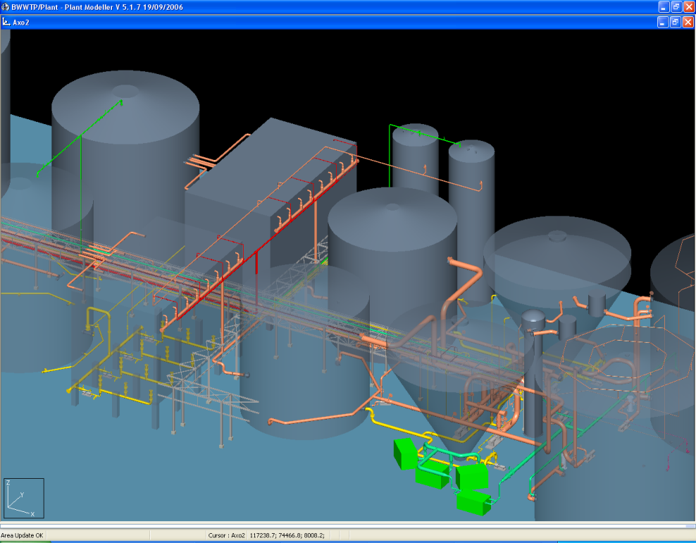 Closer view of Tank Farm Area Piping