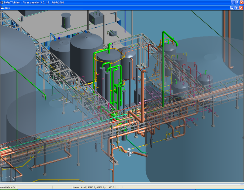 Closer view of Tank Farm Area Piping