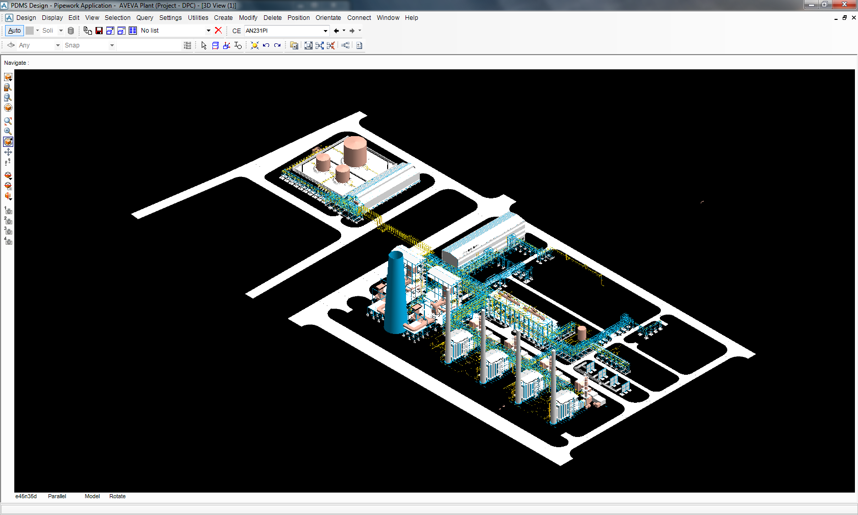 ISO view of the 180 MWe Combined Cycle Power Plant