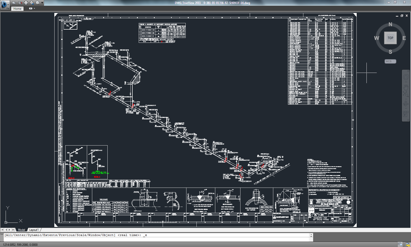 Customized IBR Isometrics for Medium Pressure (MP) System using 3D Plant Design software