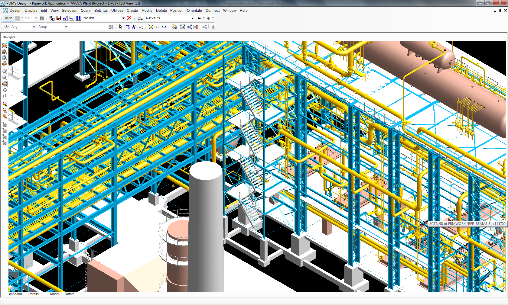 Pipe Rack with IBR and Non-IBR Piping