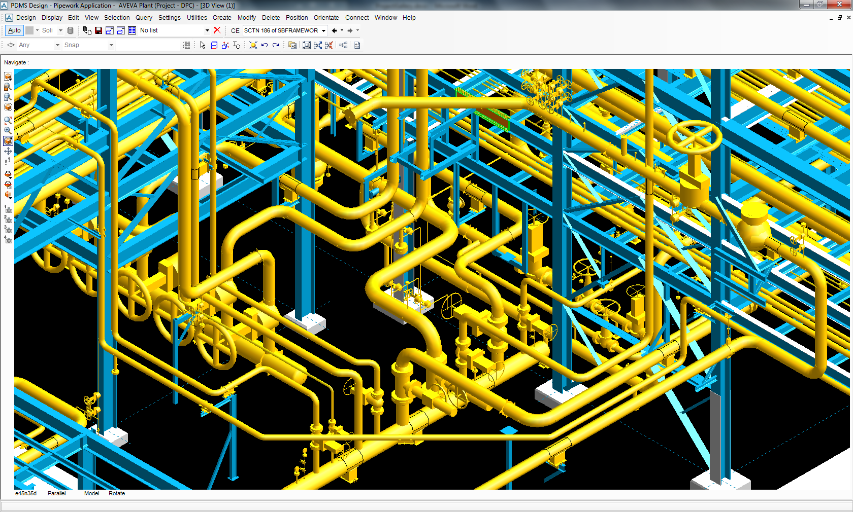 High Energy Large Diameter IBR Piping with Supports